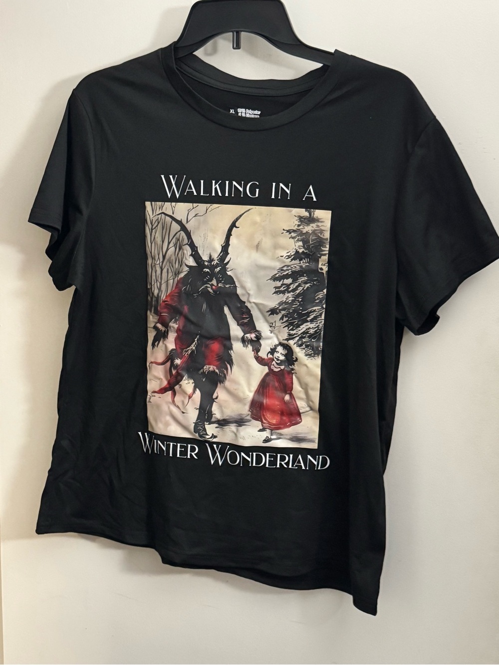 Walking In A Winter Wonderland Graphic Tee - Black